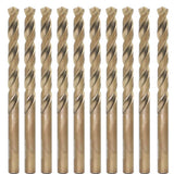 Metric Cobalt Drill Bits 8.5mm 10PCS, M35 high Speed Steel, high Hardness Straight Shank Drill, Mechanical or Hand Drill for Dri