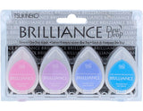 Tsukineko 4Pack Brilliance Dew Drop Inkpads, Jewel Tones