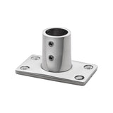 WHITECAP IND Whitecap S-1466C 90 Rectangular Base Rail Fitting with Set Screw - 1-5/8 x 2-3/4, CP/Zamac