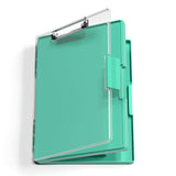 Hongri Clipboard with Storage, Green 8.5 x 11 Folder Nursing Side Opening, Heavy Duty with Dual Compartment, Smooth Writing for
