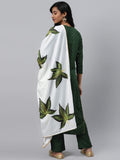 Gosriki Women'S Green & Golden Polka Print Kurta With Trousers & Dupatta,Green,,B08QD3YFFD