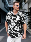 LookMark Men's Cotton Blend Casual Beach Wear Shirts | Stylish Printed Shirts for Men | Comfortable Summer Wear | Party Vacation & Daily Casuals (Pack of 2) (Printed Shirt ADAM Black-Urban-XXL),Black-Black-03