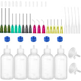 Ehoycq 50ml Glue Precision Tip Applicator Bottle,Needle Tip Squeeze Bottle with 14ga 16ga 18ga 20ga 25ga Blunt Needle Oiler and
