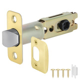 POFEIKTS 1 Pack Brushed Gold Door Latch Replacement, 45Turning Angle Door Lock Replacement Parts, 2-3/8'' or 2-3/4'' Adjustable
