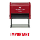 Important Self Inking Rubber Stamp (Red Ink) XLarge