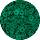 Bundooraking 2000pcs Dark Green Clay Beads (6mm), Round, Loose Beads for Jewelry Making, Bracelets, Necklaces, Earrings