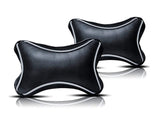 Kozdiko Black Cushion Pillow Dotted Car Neck Rest Set Of 2 Pcs For Tata Safari