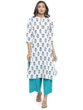 Gosriki Women'S Cotton Kurta (Kur190037-Xl_X-Large_White),X-Large,,B07QGMRCJ2