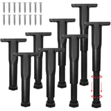 HARSKIYER 8 Pcs 8.3-15 Inch Adjustable Bed Frame Support Legs, Bed Center Support Bed Replacement Parts, Adjustable Height Legs