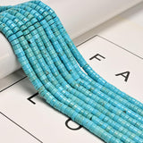 148 Pcs 3x6mm Blue Turquoise Stone Bead Heishi Disc Gemstone DIY Beads for Bracelets Jewelry Making Crafts