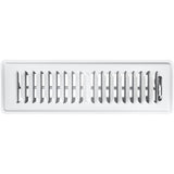 Shoemaker Manufacturing, Soft White, 2x10, Premium Floor Register, All Steel Heavy Duty Vent Cover