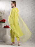 Anni Designer Women'S Rayon Blend Straight Embroidered Kurta With Pant & Dupatta (Carlton Lemon-Vks02_3Xl_Lemon_Xxx-Large),Lemon,3XL,,,