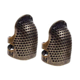 Merishopp 2Pcs Sewing Thimble Finger Protector Fingertip Thimble For Craft Accessories M