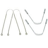 Wonder Care Pack Of 4 Sae 304 Stainless Steel Rustproof Tongue Cleaner Tongue Scraper 2 Pcs ZigZag Shaped And 2 Pcs Pipe Ha