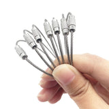 Kidultz Wire Cables(2Mm Thickness*170Mm Long) Stainless Steel Pendant Circle Edc Tool Key Holder Loops For Hiking, Hanging, Keys
