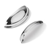 khtumeware 2 Pack 4 Drawer Pulls Polished Chrome Cabinet Cup Pulls Kitchen Hardware Cabinet Handles Drawer Handles Knobs 4 inch