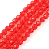 1000pcs Czech Faceted Round Crystal Glass Beads 4mm Small Tiny Spacers Bulk Light Siam Red