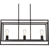 Living District Voir 3-Light Mid-Century Metal Pendant In Black