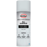 Glidden Master Finish 12 oz. Satin Cool Gray Interior/Exterior All Surface Spray Paint and Primer
