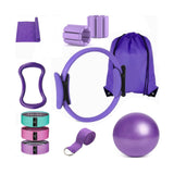 MERISHOPP 11 Pieces Pilates Loop Kit Complete Pilates Loop with Accessories Versatile Equipment for Beginners, Home Workouts, St