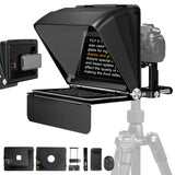 LENSGO Teleprompter for Phone Camera with Remote Control-TC7II 7.9'' Foldable Portable Prompter APP Compatible with iOS/Android