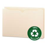 Smead 75607 100% Recycled Top Tab File Jackets Legal 2Inch Exp Manila 50/Box