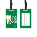 Nutcase Designer Luggage Travel Baggage Tags Single Tag With Name Card Inside Lucky Cat