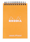 Rhodia 13503C - Spiral Notebook (Full Bound) Orange - A6 - Dotted Dot - 80 Detachable Sheets - 80G Clairefontaine Paper - Soft a