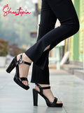 Shoetopia Women'S Girls-Heel-1805 Heeled Sandal-6 Kids Uk (Girls-Heel-1805-Black)-Eu39,Black,6,B0D4VPGV8G