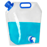UYGHHK Collapsible Water Container, 1.3Gal BPA Free Food Grade Clear Plastic Water Jug With Spout for Sport Camping Riding Hikin