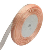 Chenkou Craft Solid Organza Ribbon 3/8 Peach 1 Roll 50 Yards Craft Bow Party Decoration Packing Ribbons (Peach, 3/8(10mm))