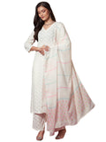 Gosriki Women'S Rayon Viscose Printed Straight Kurta With Pant & Dupatta (Mirai White-Vks03-Gs_3Xl_White_Xxx-Large),White,3,B0DV4F493K
