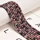 190 Pcs 2x4mm Natural Rhodonite Stone Bead Heishi Disc DIY Beads for Bracelets Jewelry Making Crafts