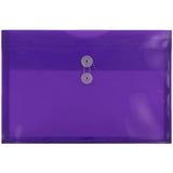 JAM PAPER Plastic Envelopes with Button & String Tie Closure - Legal Booklet - 9 3/4 x 14 1/2 - Purple - 12/Pack