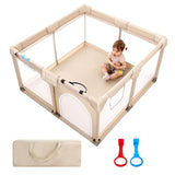 Joypony Baby Playpen, 50x50 in Small Play Pen for Babies and Toddlers, Playpen for Kids with Gate, Indoors Play Yard with Soft B