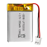 EEMB 3.7V Lipo Battery 350mAh 702030 Lithium Polymer ion Battery Rechargeable Lithium ion Polymer Battery with JST Connector Mak