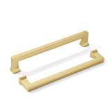 khtumeware 10 Pack 6inch(152mm) Hole Center Brushed Gold Cabinet Pulls Heavy-Duty Solid Matte Gold Cabinet Hardware Pulls for Ki
