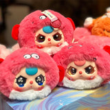 Baby Three Romantic Ocean Sea Animals Series Plush Box Toys, Mystery Box Surprise Doll with Keyring for Girls Toys Gift, Random