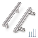 Probrico 12 Pack|Brushed Nickel Modern Cabinet Cupboard Pulls in Brushed Nickel, Stainless Steel Euro Bar Kitchen Cabinet Handle