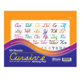 BAZIC Cursive Writing Pad 50 Sheet 10.5 X 8, Handwriting Learning Practice Workbook, for Beginning, Grades 2-3, 1-Pack