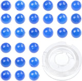 Bymitel 8mm Natural Blue Agate Round Beads Gemstones Genuine with 140pcs DIY Jewelry Making Unisex (8mm 140pcs, Blue Agate)