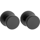 Kwikset Pismo Interior Passage Door Knob, Handle For Closet and Hallway Doors, Non-Locking Doorknob in Matte Black, with Microba