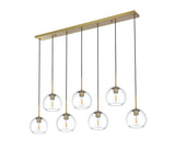 Living District Baxter 7-Light Metal & Glass Pendant In Chrome/Clear