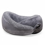 Ontrip Plain Travel Neck Pillow | Solid Color Neck Support Pillow | Comfortable Smooth Fabric For Airplane & Car Travel