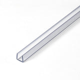 Outwater Plastics 141Cl Clear 1/4 Rigid Vinyl Clear Plastic UChannel/CChannel 72 Inch Lengths (Pack of 10 Pieces, 60 feet T