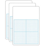 Flipside Products 1/2 Graph Dry Erase Board, 11 x 16 Single, Pack of 3
