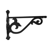 khtumeware 4 Pack Heavy Duty Hammered Matte Black Shelf Brackets 8 Inch Wall Mounted Shelf Brackets Decorative Metal Wall Floati