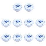 Quluxe 1-1/2 inch Ceramic Knobs Hand Painted Kitchen Cabinet Knobs Pulls Retro Drawer Handles for Dresser Cupboard Wardrobe- Blu