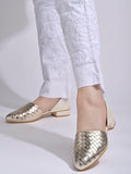 Shoetopia Textured Golden Serena Ballerinas For Women & Girls-Eu41,Gold,8,B0D76TQ4TF