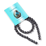 Risyfjew 50PCS 8mm Natural Labradorite Beads Gemstone Round Loose Beads for Jewelry Making Chakra Crystal Stone Beads for Bracel